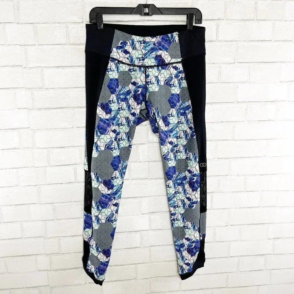 Calia by Carrie Underwood Geometric Floral Tulip Hem Leggings Women's Size Large